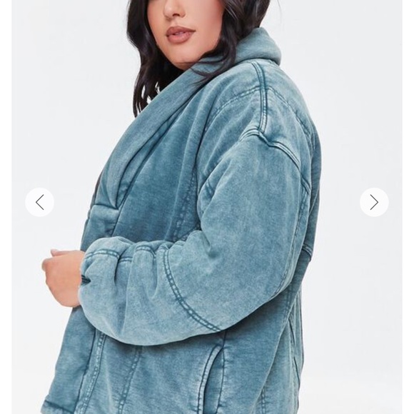 NWT Forever 21 Plus Size Mineral Wash Jacket 2X - Picture 2 of 6
